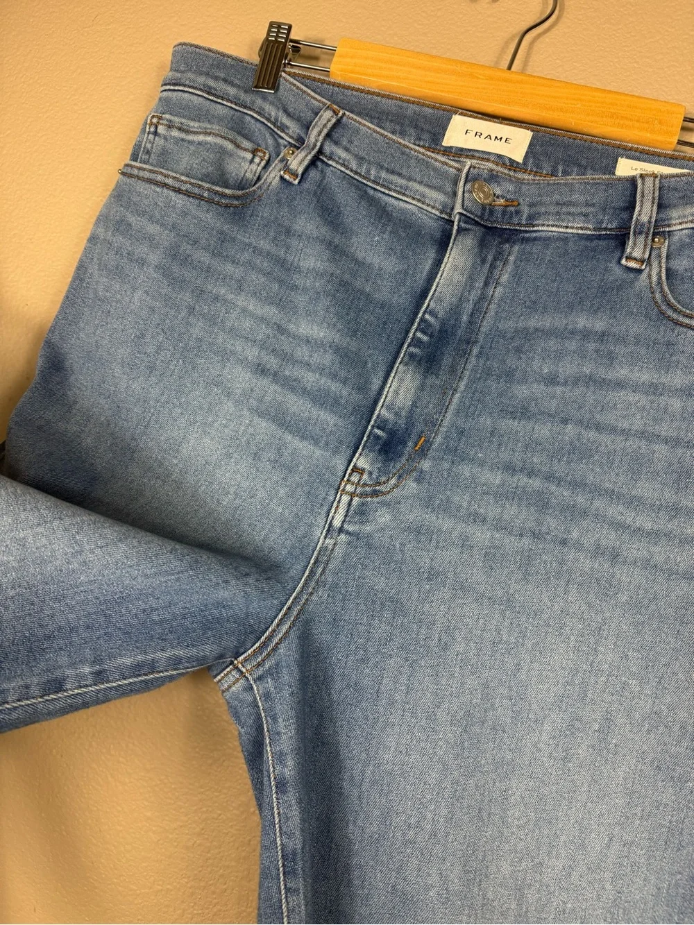 Frame Le Sleek Straight Jeans High Rise Straight Leg Denim EUC E - Picture 5 of 10
